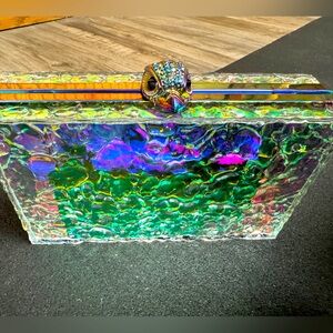 Kurt Geiger London Eagle Iridescent Box Clutch